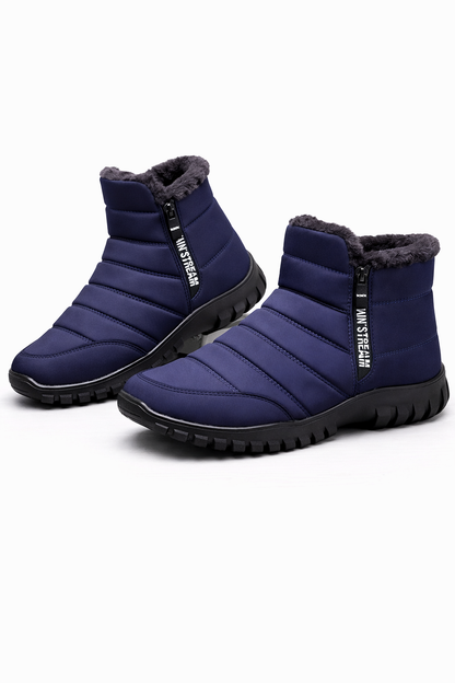 Men’s Winter Waterproof Snow Boots – Warm Ankle Outdoor Shoes