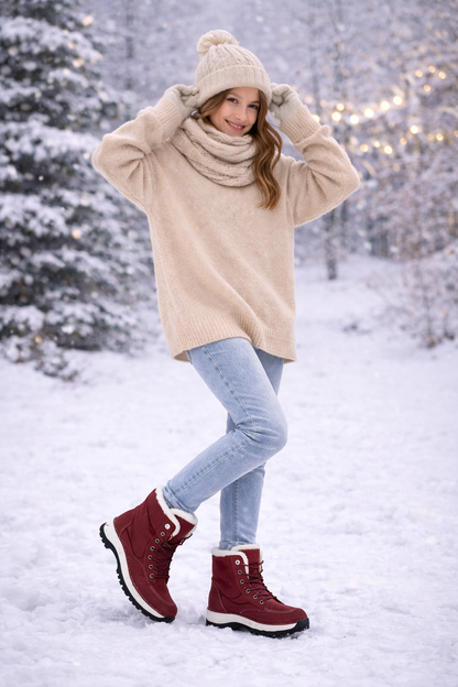 Women’s Winter Snow Boots – Warm Fleece-Lined, Durable Outdoor Footwear