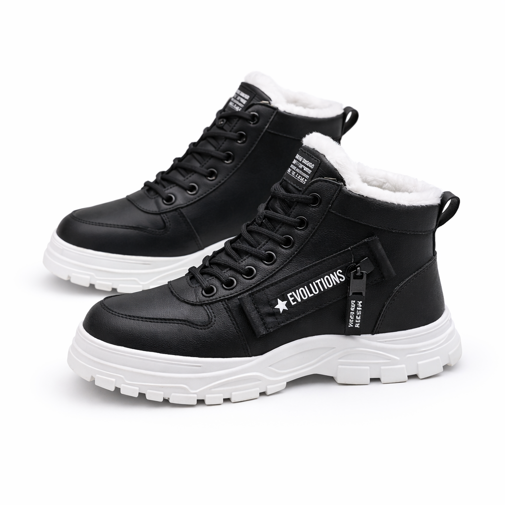 Women’s Winter High-Top Boots – Warm Fleece-Lined Ankle Boots