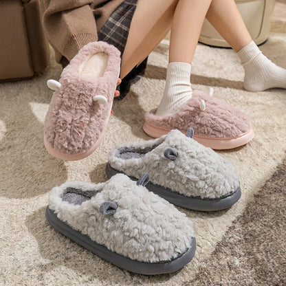 Women’s Winter Furry Slippers – Warm Non-Slip Plush House Shoes