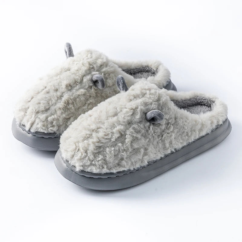Women’s Winter Furry Slippers – Warm Non-Slip Plush House Shoes