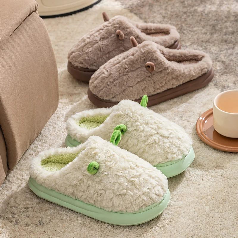 Women’s Winter Furry Slippers – Warm Non-Slip Plush House Shoes