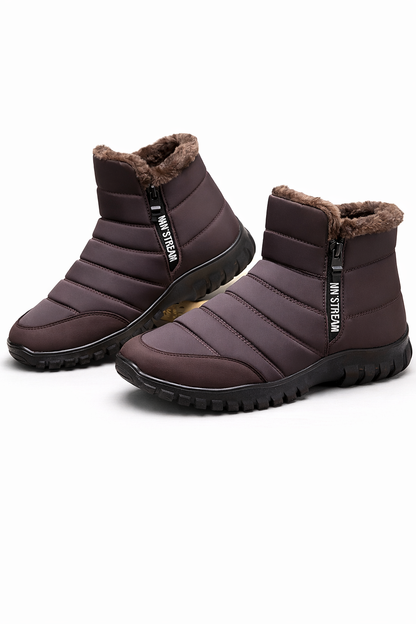 Men’s Winter Waterproof Snow Boots – Warm Ankle Outdoor Shoes