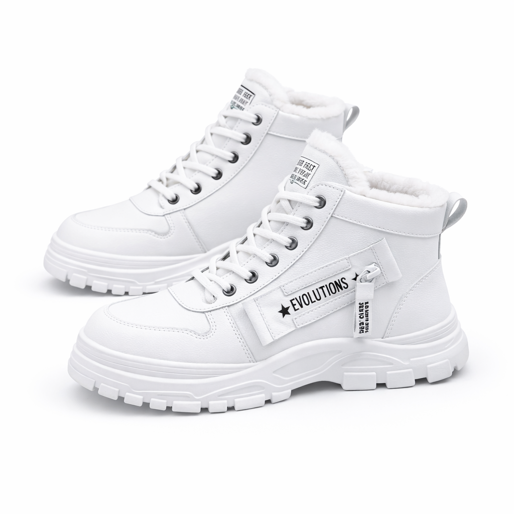 Women’s Winter High-Top Boots – Warm Fleece-Lined Ankle Boots