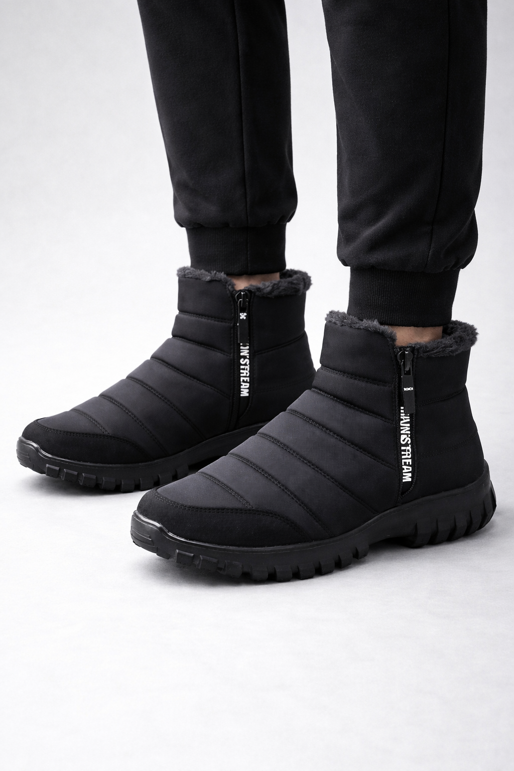 Men’s Winter Waterproof Snow Boots – Warm Ankle Outdoor Shoes