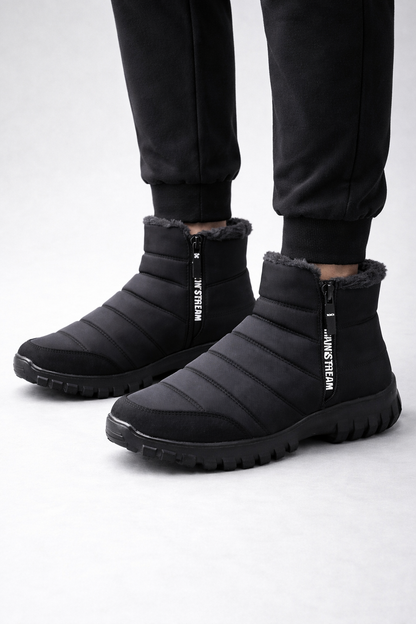 Men’s Winter Waterproof Snow Boots – Warm Ankle Outdoor Shoes