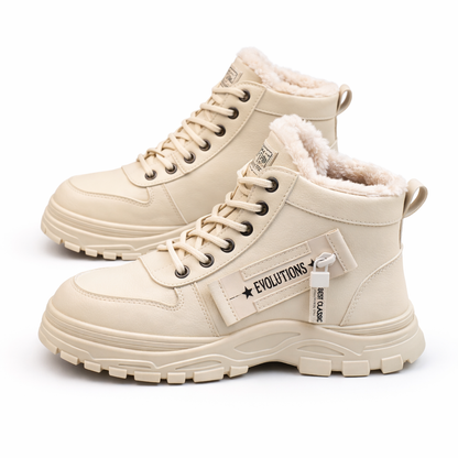 Women’s Winter High-Top Boots – Warm Fleece-Lined Ankle Boots