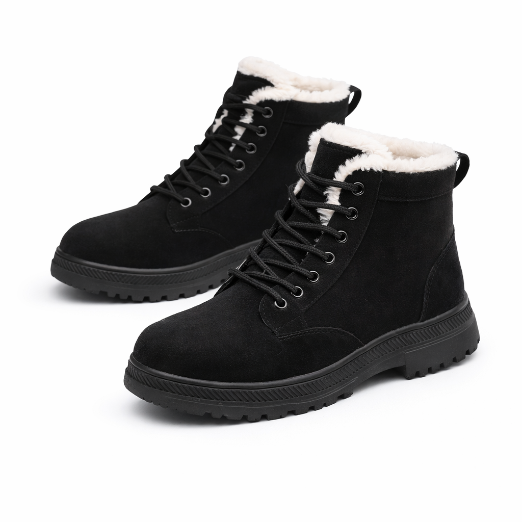 Women’s Winter Boots – Warm Lace-Up Slip-Resistant Outdoor Shoes